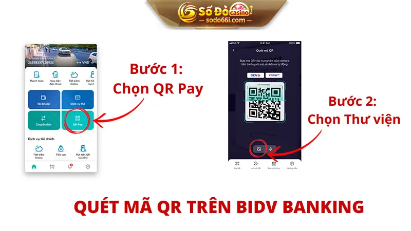 Cách quét mã QR trên BIDV Mobile