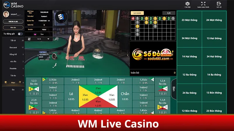 Chơi fantan tại WM Live Casino