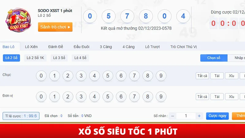 Xổ số siêu tốc 1 phút